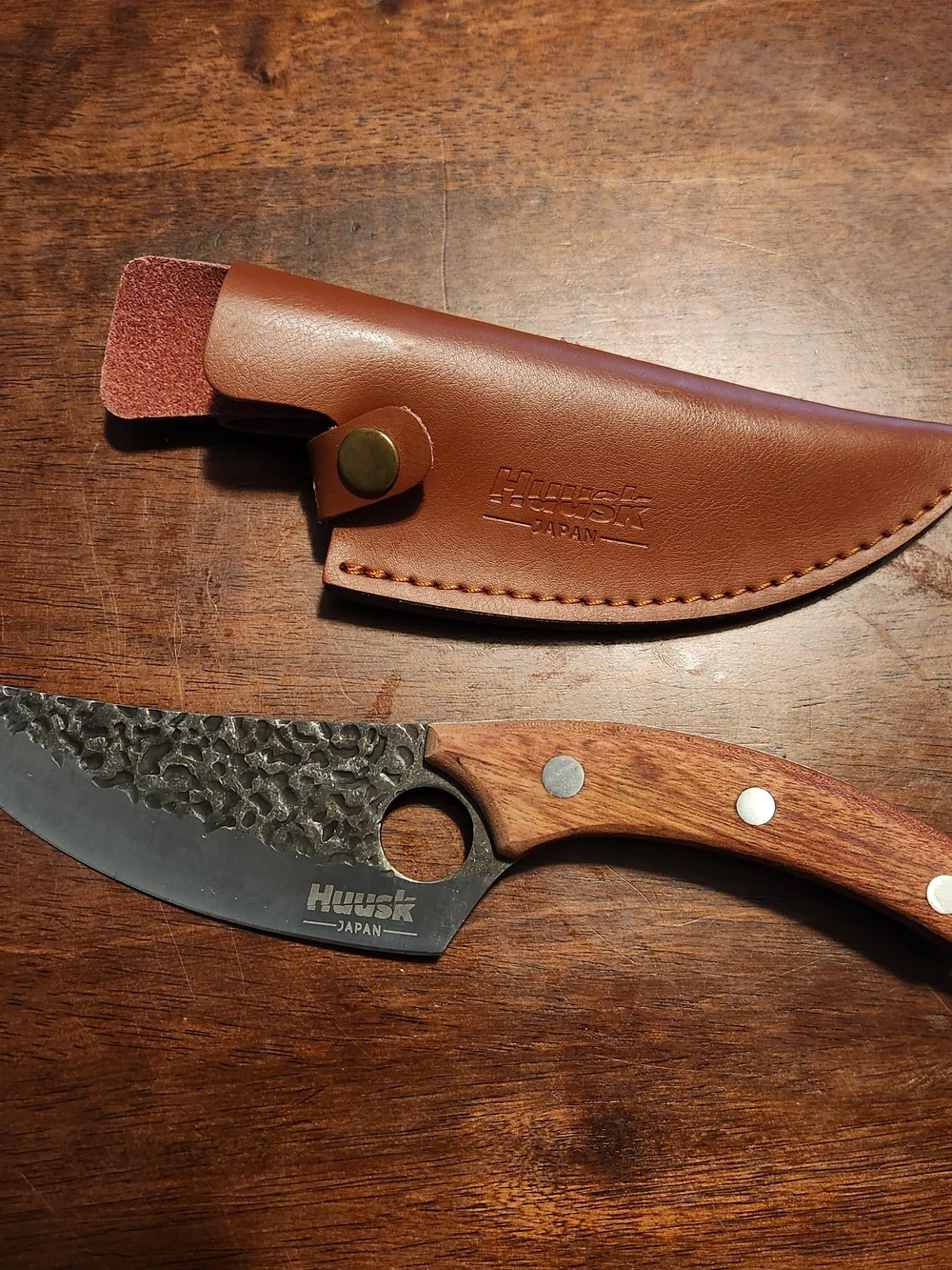 Huusk Japanese Chef 6” Blade With Leather Case Knife Stainless Steel